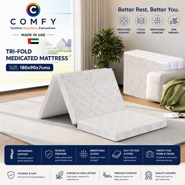 Luxury Quilted Finish: Comfy High-Density Medicated Foam Guest Beds 1+1
