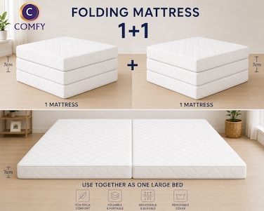 Restorative Sleep Anywhere: Comfy Quilted Medicated Foam Beds 1+1