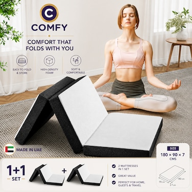 Welcome Guests with Luxury: Comfy Supportive Medicated Folding Mats Set of 2