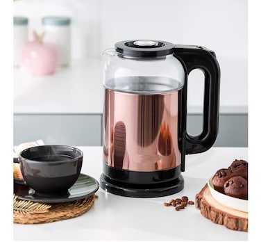 1.8L Electric Glass Kettle &ndash; Borosilicate Heat-Resistant Water Kettle with Auto Shut-Off, Dry Boil Protection for Tea, Coffee &amp; Kitchen Use