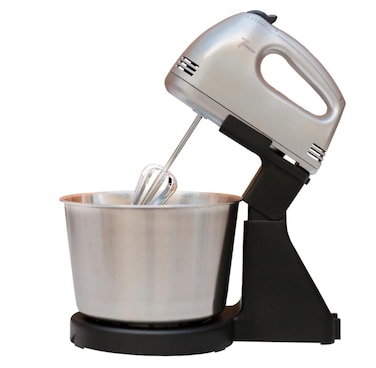 7 Speed Hand Mixer with Stainless Steel Bowl &ndash; Electric Mixer with 2 Beaters for Baking, Cream, Dough &amp; Desserts