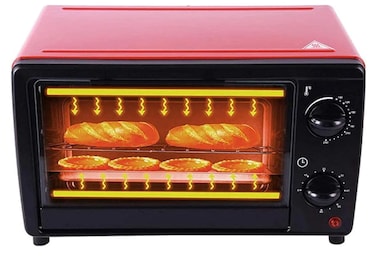 Electric Toaster Oven 12L &ndash; Temperature Control with BBQ Grill, Baking Tray &amp; Wire Rack for Baking, Toasting &amp; Grilling