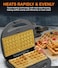 Electric 3-in-1 Sandwich Maker &ndash; 2 Slice Waffle, Grill &amp; Toastie Maker with Removable Plates