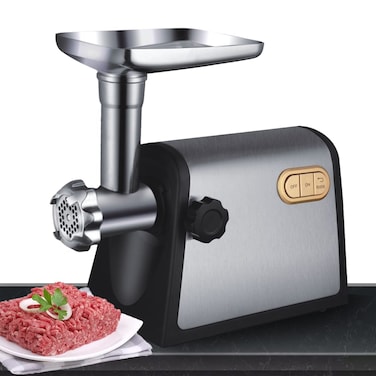 Electric Meat Grinder Heavy Duty Stainless Steel 3000W   3-in-1 Meat Mincer with Sausage Stuffer, Kubbe Attachment & 3 Grinding Plates for Home & Commercial Kitchen