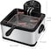 Double Deep Fryer 6L Stainless Steel   Dual Basket Fryer with Adjustable Thermostat, 2 Control Knobs, Indicator Lights &amp; Removable Non-Stick Inner Tanks