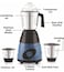 Heavy Duty 2 in 1 Blender Grinder with Powerful Motor &ndash; Stainless Steel Jar &amp; Blade, Multi-Purpose Mixer for Smoothies, Juices &amp; Spice Grinding
