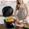 Healthy Air Fryer 8L with Visual Window &amp; Automatic Mixing   1800W Powerful Oil-Free Digital Air Fryer with Touch Screen   Hot Air Circulation for Roast Bake Grill Fry