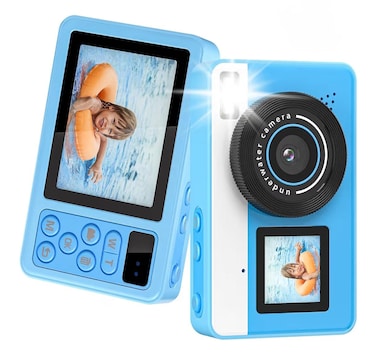 HD Video Camera 4K for Kids &ndash; Waterproof Action Camera, 48MP Full Light Selfie Camera, Rechargeable Digital Camera for Adventures, Travel &amp; Birthday Gift
