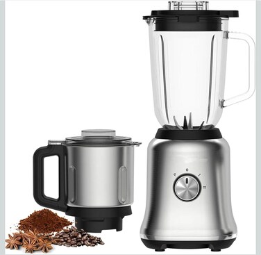 Master Blender Genius Duo Heavy Duty Mixer Grinder with 3-Speed Pulse Control, Stainless Steel Jar &amp; Aesthetic Backlit Speed Knob &ndash; Grinding, Blending &amp; Juicing