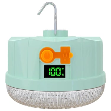 Rechargeable LED Emergency Bulb with Remote 30W with Remote Control, Type-C Fast Charging, Digital Battery Display, Magnet &amp; Hook &ndash; High Brightness Cool Day Light