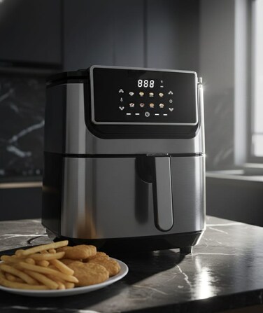 8L XL Digital Air Fryer Pro Series &ndash; Oil-Free Healthy Cooker with Touch Display, 8 Preset Programs, Rapid Hot Air Technology &amp; Accessories