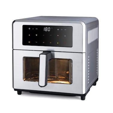 10.5L Digital Air Fryer &ndash; Double Heating, Touch Control, 10 Preset Modes, Healthy Oil-Free Fry, Bake &amp; Grill with 80% Less Fat