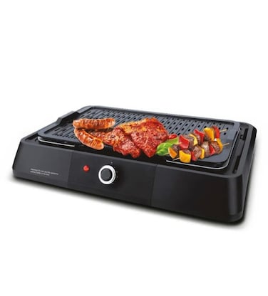 Havenix Electric BBQ Grill 1600W Smokeless Indoor Barbecue, Large Non-Stick Grill Plate 39&times;22cm, Adjustable Thermostat Control, Easy-Clean Removable Parts