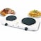 Double Hot Plate Electric Stove &ndash; Portable Dual Burner Cooktop, Adjustable Temperature Control, Stainless Steel Electric Cooker for Kitchen, Dorm, Camping &amp; Office Use