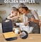 4 Slice Waffle Maker – Non-Stick Electric Belgian Waffle Machine, Compact Waffle Iron with Cool-Touch Handle, Indicator Lights & Easy Clean Plates for Home Kitchen