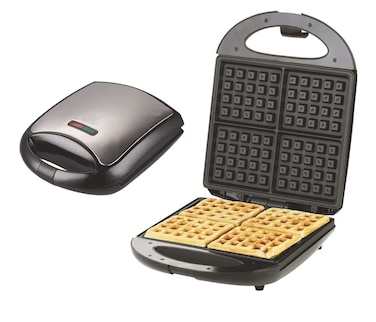 4 Slice Waffle Maker – Non-Stick Electric Belgian Waffle Machine, Compact Waffle Iron with Cool-Touch Handle, Indicator Lights & Easy Clean Plates for Home Kitchen
