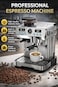 20 Bar Professional Espresso Coffee Machine with Digital Display &ndash; 51mm Boiler System, Brew, Clock Bar High Pressure Steam for Home &amp; Office