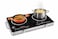 Portable Double Burner Infrared Cooker with LED Display, Touch &amp; Knob Control, Multi Power Levels, Compact Electric Cooktop for Home, Office &amp; Travel