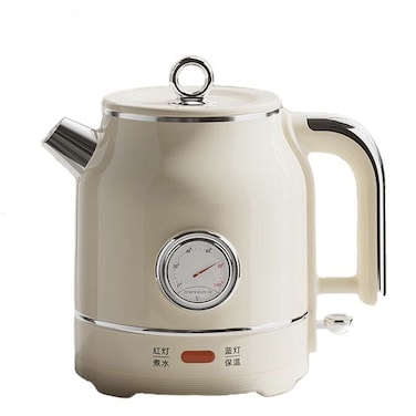 Electric Retro Kettle 1.8L with Temperature Clock &ndash; Stainless Steel Tea &amp; Coffee Kettle, Fast Boil, Auto Shut Off, Vintage Design Electric Kettle