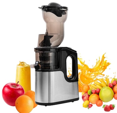 Heavy Duty Slow Juicer &ndash; Masticating &amp; Centrifugal Cold Press, Wide 130mm Chute, Maximum Juice Extraction for Fruits &amp; Vegetables