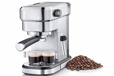 6 in 1 Espresso Coffee Machine 20 Bar &ndash; Compatible with Nespresso &amp; Dolce Gusto Capsules, Built-in Milk Frother, ULKA Italian Pump, Stainless Steel Espresso Maker for Cappuccino &amp; Latte