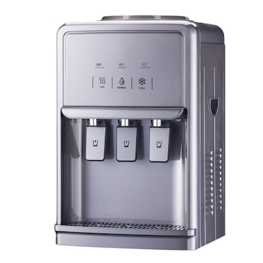 Desktop Water Dispenser 3 Taps Hot Normal Cold &ndash; Compressor Cooling, Stainless Steel Tank, 3.2L Cold &amp; 0.8L Hot Capacity for Home &amp; Office