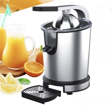 Heavy Duty Stainless Steel Citrus Juicer   Manual Cone Squeezer   Removable Drip Tray   Juice Press