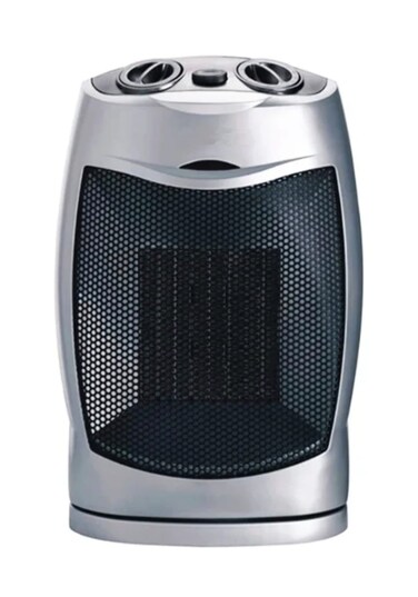 1500W PTC Ceramic Fan Heater with 90&deg; Oscillation   Portable Electric Room Heater   Dual Heat Settings 750W/1500W   Adjustable Thermostat &amp; Overheat Protection