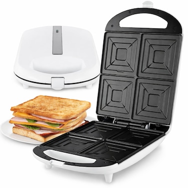 4 Slice Sandwich Maker   Quick &amp; Easy Multi-Slice Toaster   Non-Stick Plates for Crispy Sandwiches   Ideal for Breakfast, Lunch &amp; Snacks