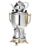 Electric Samovar 4.0L Stainless Steel Tea Urn with Glass Teapot 1L &ndash; 1800W Hot Water Boiler Dispenser with Adjustable Thermostat &amp; Cool-Touch Handle
