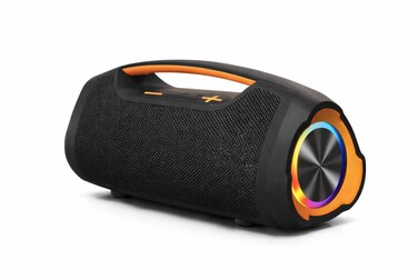 Wireless Bluetooth Party Speaker with Deep Bass &amp; LED Lights &ndash; Portable Rechargeable Boombox with Powerful Sound and Carry Handle