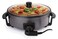 42cm Electric Pizza Pan 1500W Non-Stick Multi-Purpose Cooker with Glass Lid &ndash; Large Electric Skillet for Frying, Roasting, Stewing &amp; Baking   Deep Dish, Cool-Touch Handles, Easy Clean