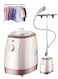 Silvonix 1800W Garment Steamer 2L Large Capacity Clothes Steamer with 6 Steam Levels &ndash; Portable Fabric Steamer with Fast Heat-Up, Stainless Steel Panel &amp; Ironing Rack &ndash; Pink