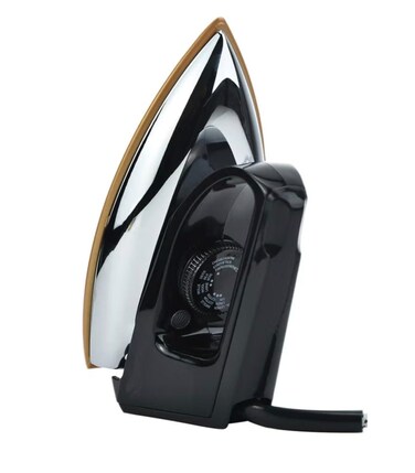 Dry Iron with Heavy Aluminium Soleplate 1200W &ndash; Classic Black Design, Adjustable Temperature Control, Overheat Protection &amp; Power Indicator