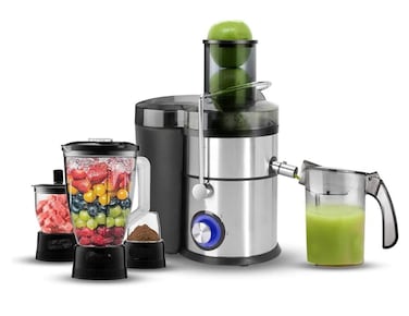 4 in 1 Powerful Juicer Blender - Perfect Electric Blender, Juicer, Chopper &amp; Grinder   2 Speeds, Unbreakable 1.5L Fruit Juicer, Grinder, Chopper   Powerful Versatile &amp; Compact