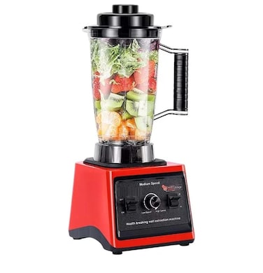Heavy Duty Commercial Blender & Grinder 4L   8000W High Power Multifunction Smoothie Maker, Soy Milk Mixer, Double Cup Food Blender – Black