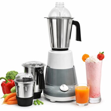 Stainless Steel Mixer Grinder Blender 3 in 1  Heavy Duty Powerful Motor Kitchen Grinder, Elegant Design, Made in India