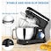 Electric Stand Mixer 6L with Stainless Steel Bowl &ndash; 6 Speed Kitchen Food Mixer, Dough Kneader &amp; Cake Beater with 2 Beaters &amp; 2 Dough Hooks for Baking Bread, Pizza &amp; Pastry