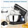 6L Electric Stand Mixer with Stainless Steel Bowl &ndash; 6 Speed Kitchen Food Mixer, Dough Kneader &amp; Cake Beater with Whisks and Dough Hooks for Bread, Pizza, Pastry &amp; Baking