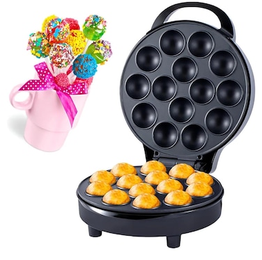 Electric Cake Pop Maker 14 Capacity with Non-Stick Baking Plates, Fast Heating Mini Cake Pop Machine for Home Baking, Kids Snacks, Party Treats, Dessert Maker