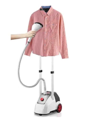 Garment Steamer 2.5L Water Tank with Ironing Board, 11 Steam Levels, 60 Minutes Continuous Steam, Vertical Clothes Steamer with Telescopic Dual Pole Stand