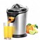 Stainless Steel Citrus Juicer with 2 Cones, Adjustable Pulp Filter, Manual Lemon &amp; Orange Juicer, Durable Hand Press Fruit Juicer for Lemon, Orange, Lime &amp; Citrus Fruits
