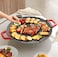 Korean Multifunction Electric BBQ Grill &amp; Baking Tray &ndash; Large Indoor Electric Grill with Volcanic Rock Non-Stick Surface for Meat, Seafood, Vegetables, Steak, and BBQ Party