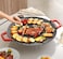Korean Multifunction Electric BBQ Grill &amp; Baking Tray &ndash; Large Indoor Electric Grill with Volcanic Rock Non-Stick Surface for Meat, Seafood, Vegetables, Steak, and BBQ Party