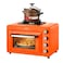 Nicsware Portable Propane Gas Oven with Stove Top Burner 25L &ndash; 2-in-1 Camping Oven Cooker for Outdoor Cooking, BBQ, Travel &amp; Home Use &ndash; Orange