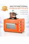 Nicsware Portable Propane Gas Oven with Stove Top Burner 25L &ndash; 2-in-1 Camping Oven Cooker for Outdoor Cooking, BBQ, Travel &amp; Home Use &ndash; Orange