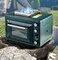 Vistanics 25L Compact Camping Gas Oven with Stove Top &ndash; Portable Outdoor Oven &amp; Burner Combo with Grill Rack &ndash; Travel Cooking Stove &ndash; Green