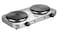 Double Hot Plate Electric Cooker Portable Dual Burner Electric Stove, Adjustable Temperature Control, Compact Countertop Cooktop for Home, Office, Dorm &amp; Travel, Black