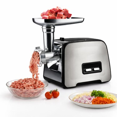 Electric Meat Grinder 3500W Powerful Meat Mincer, Stainless Steel Blades &amp; Grinding Plates, Multi-Function Meat Grinder with Sausage Stuffer Tube for Home Kitchen