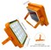 Portable LED Solar Rechargeable Work Light 10000LM, Magnetic Stand Job Site Floodlight with USB & Solar Charging, IP66 Waterproof, 4 Lighting Modes